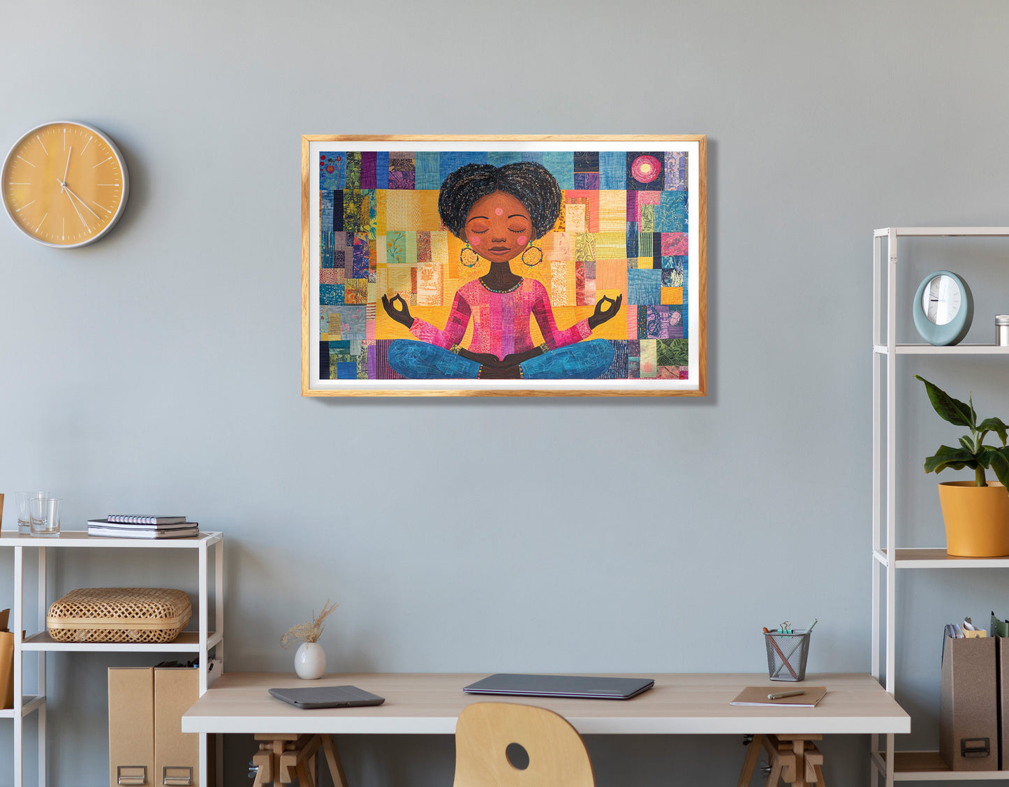 Black Woman Meditation Abstract African American wall art view 78
