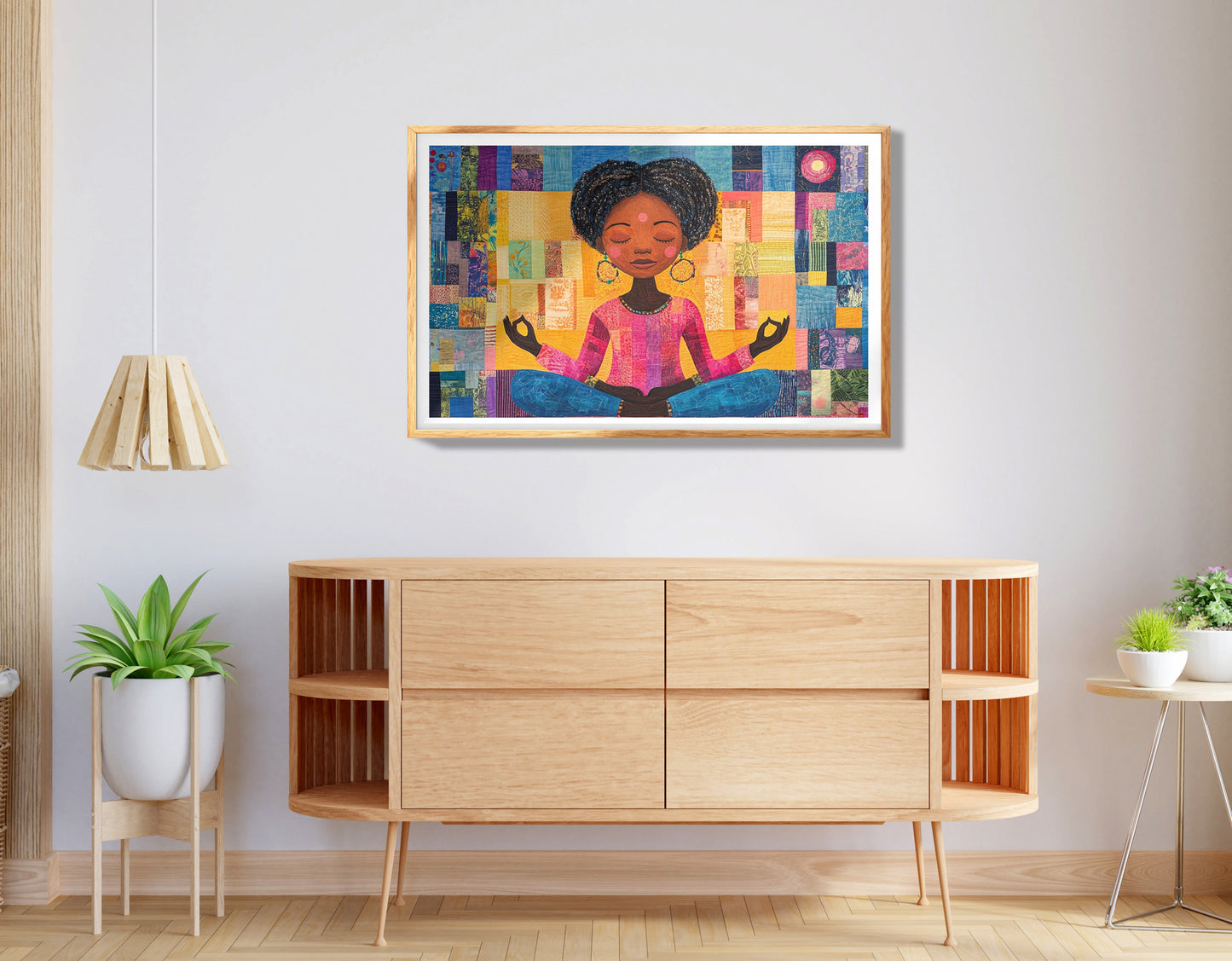 Black Woman Meditation Abstract African American wall art view 74