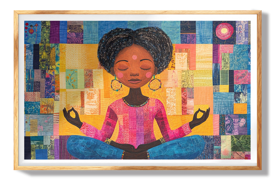 Black Woman Meditation Abstract African American wall art view 73