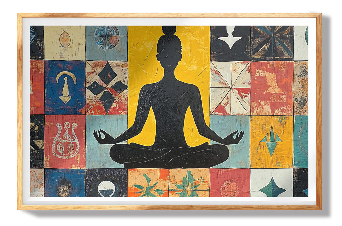 Black Girl Meditation Black children wall art view 73