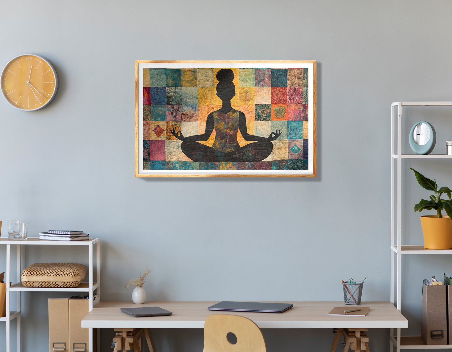 Black Woman Chakra Meditation African American wall art view 78