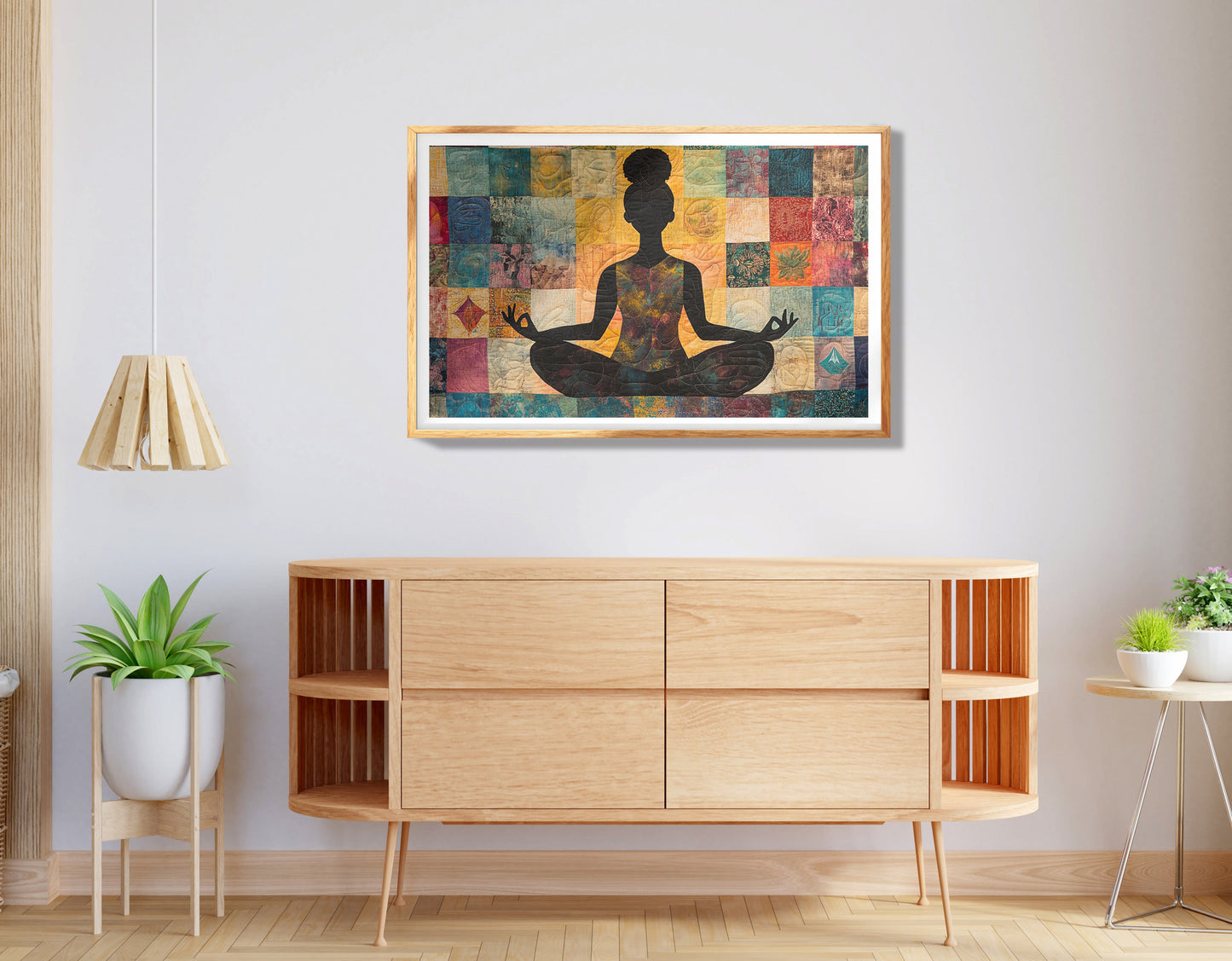 Black Woman Chakra Meditation African American wall art view 74