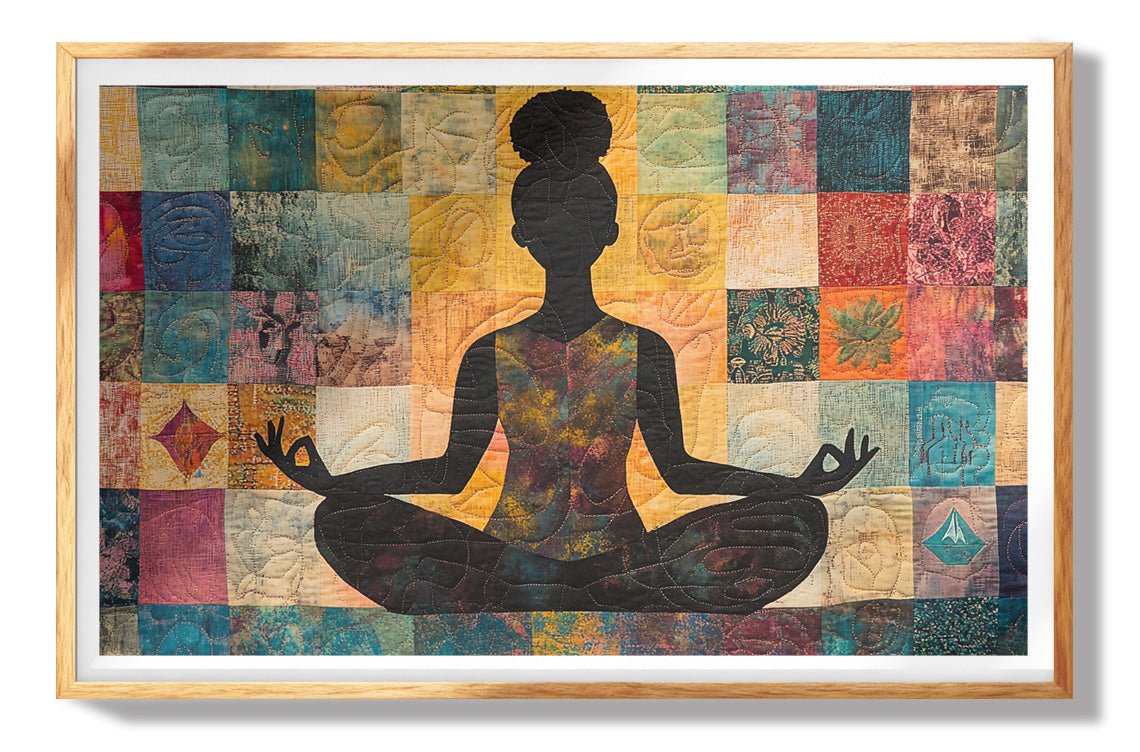 Black Woman Chakra Meditation African American wall art view 73