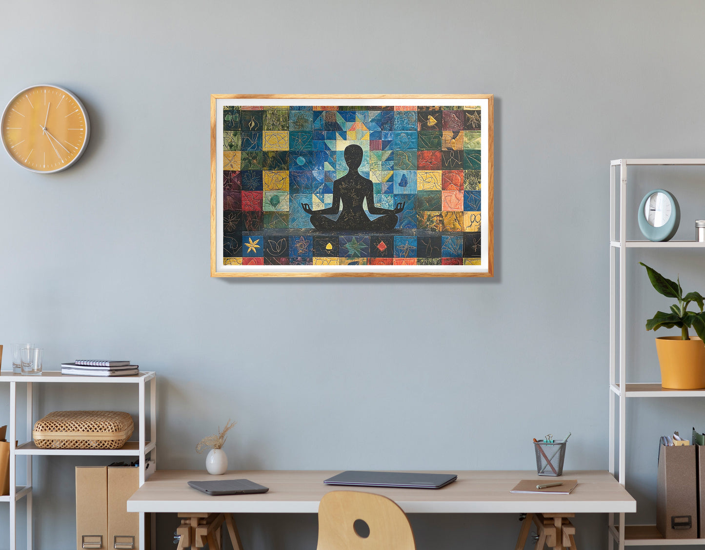 Black Woman Yoga African American wall art view 78