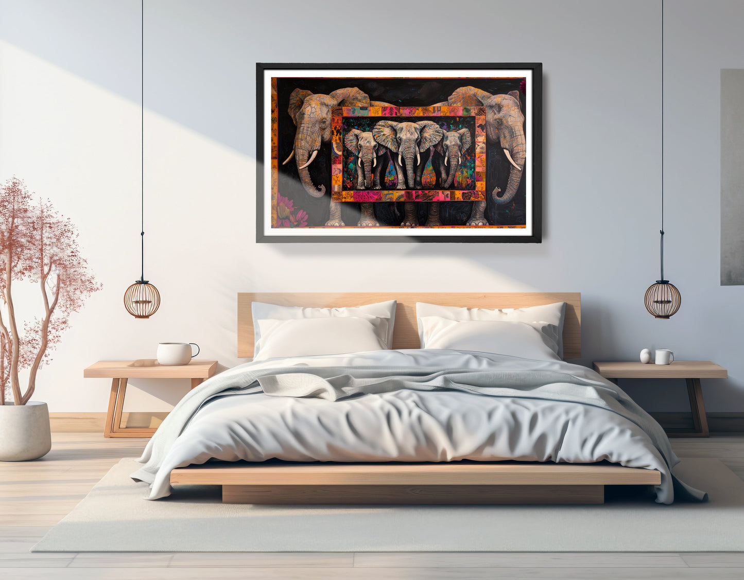 Elephant Family African American canvas print view 69