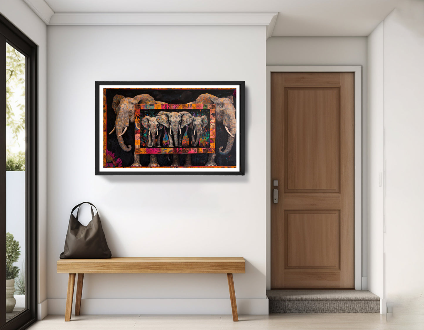 Elephant Family African American canvas print view 71