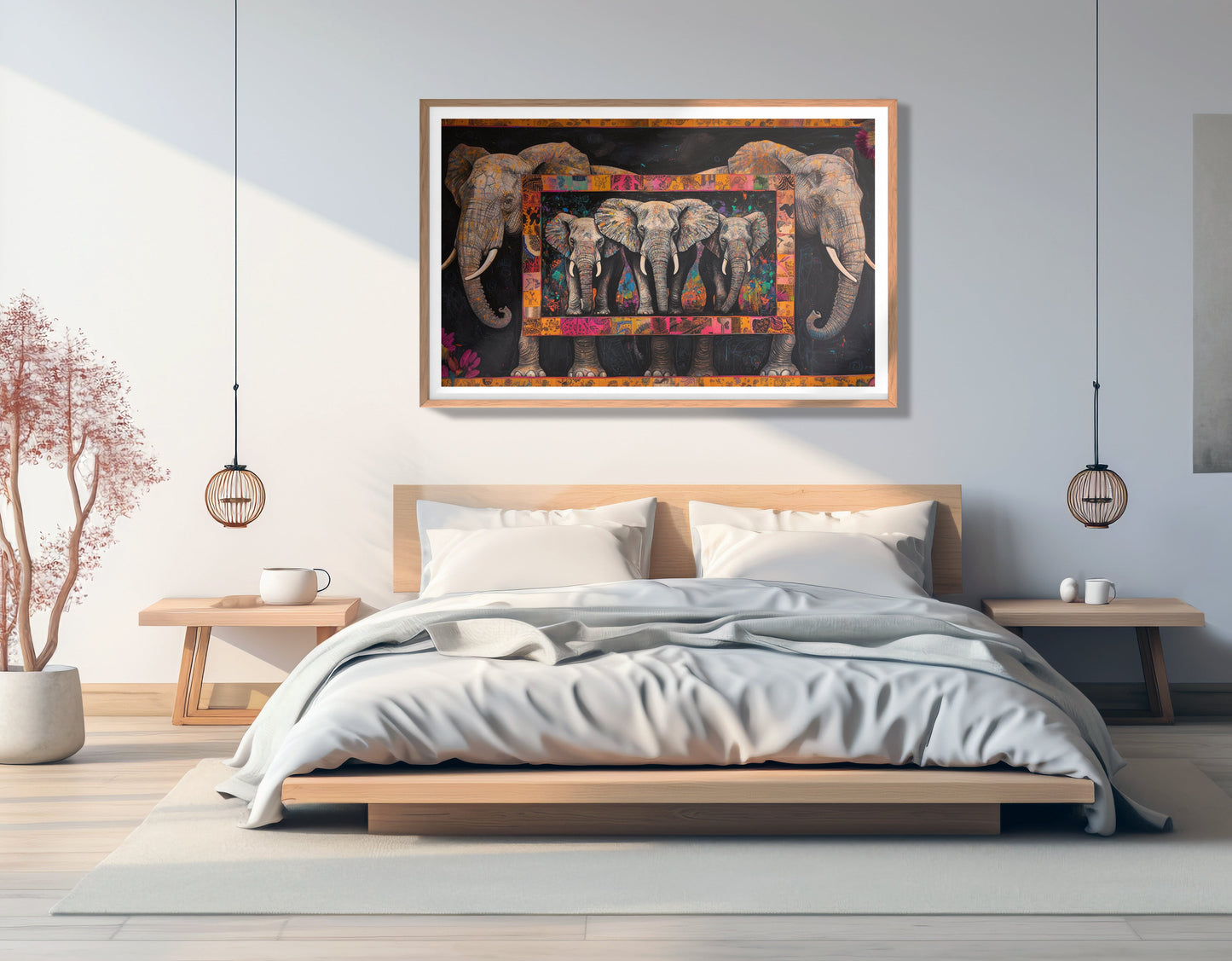 Elephant Family African American canvas print view 81
