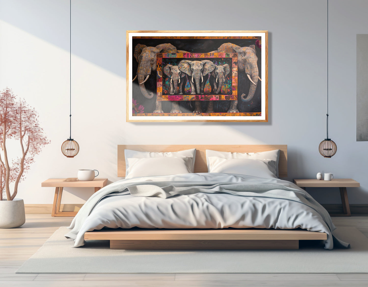 Elephant Family African American canvas print view 75