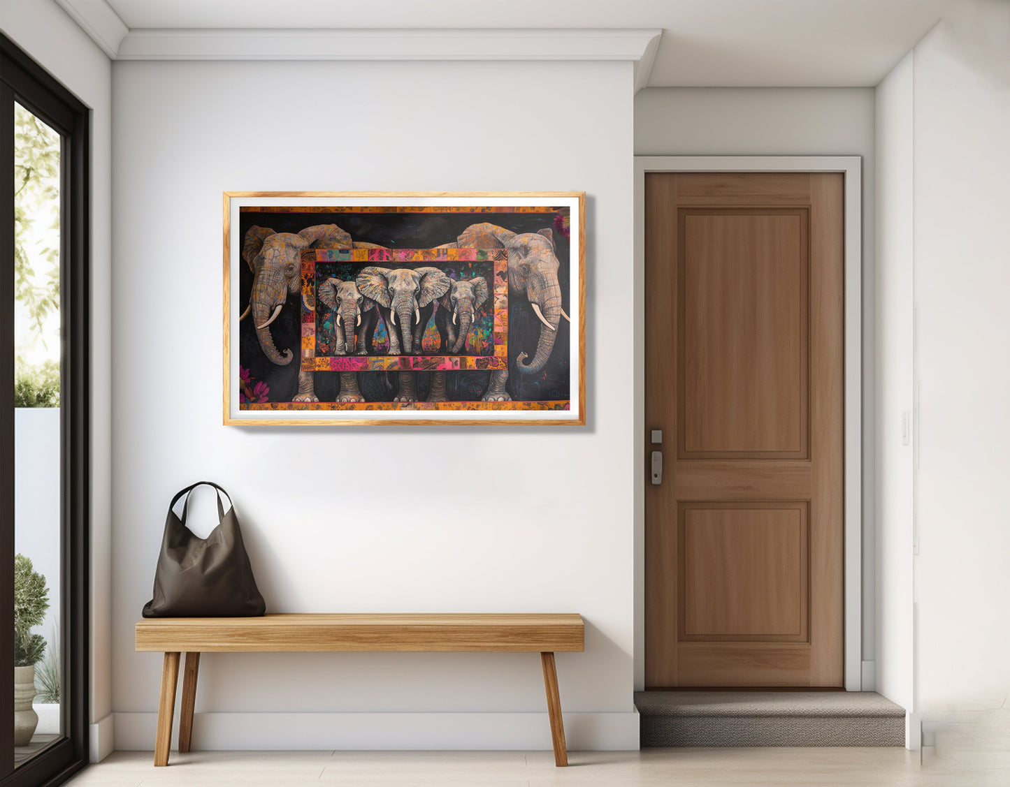 Elephant Family African American canvas print view 77
