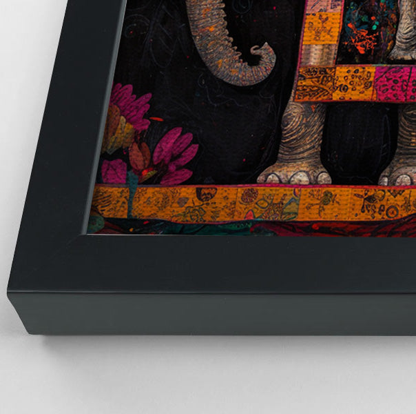 Elephant Family African American canvas print view 28
