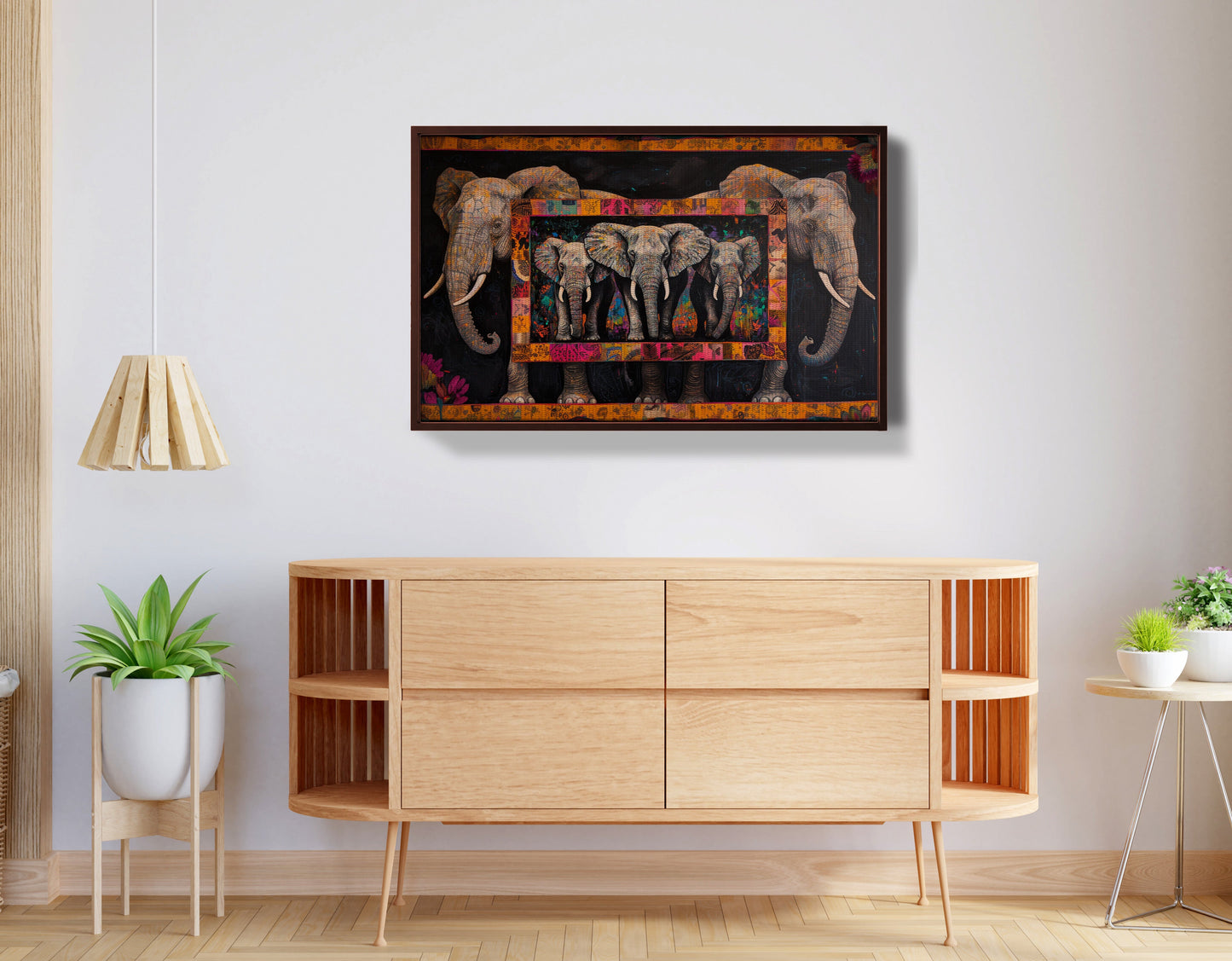 Elephant Family African American canvas print view 32