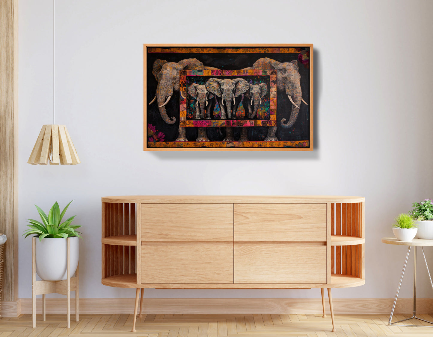 Elephant Family African American canvas print view 44