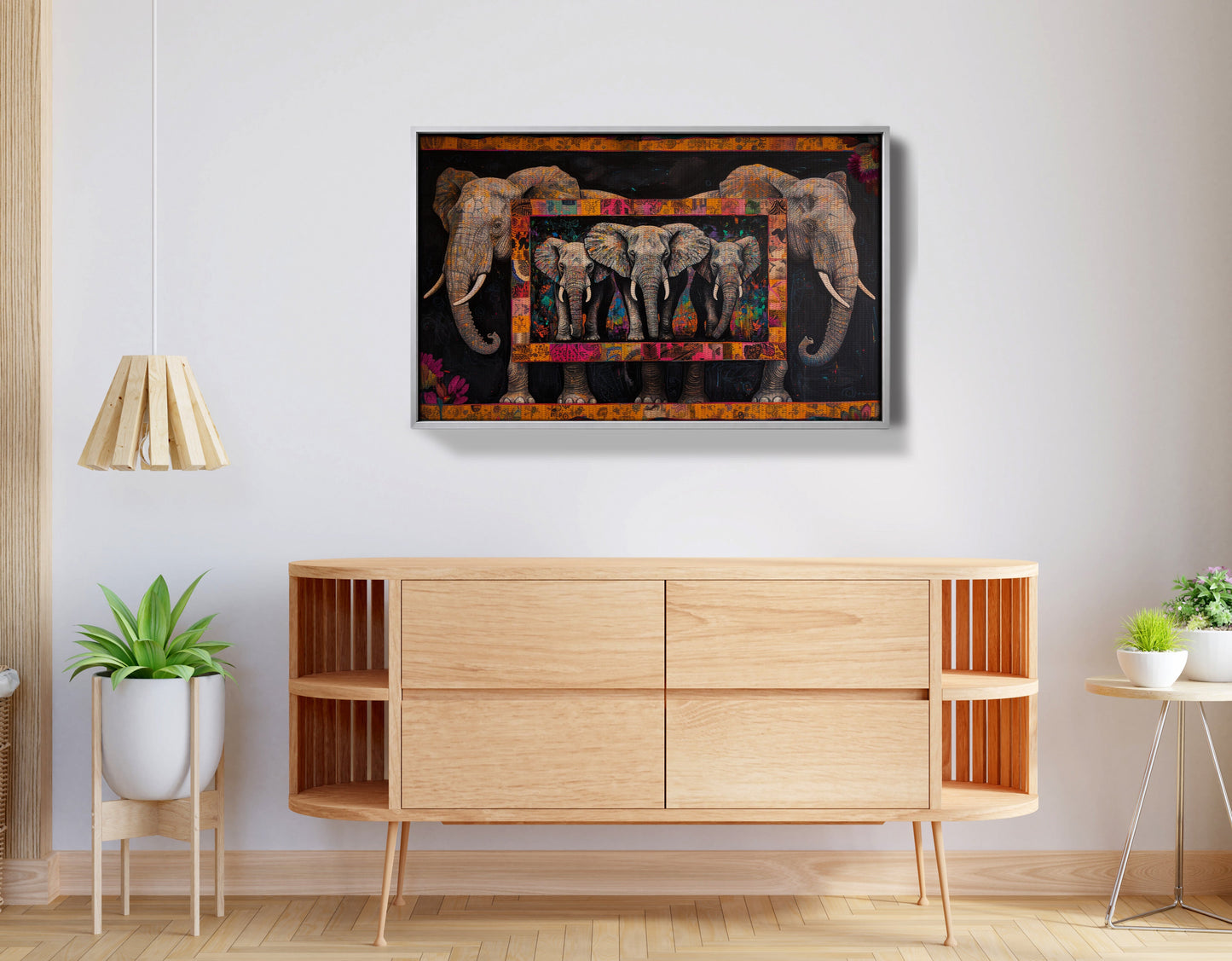 Elephant Family African American canvas print view 56