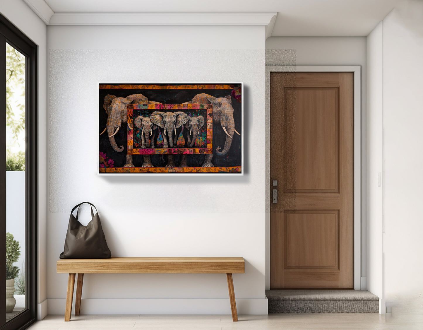 Elephant Family African American canvas print view 65