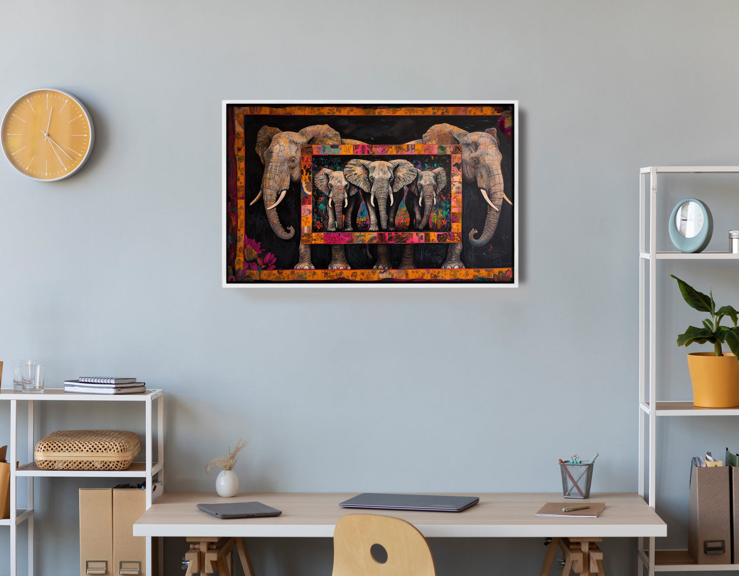 Elephant Family African American canvas print view 66