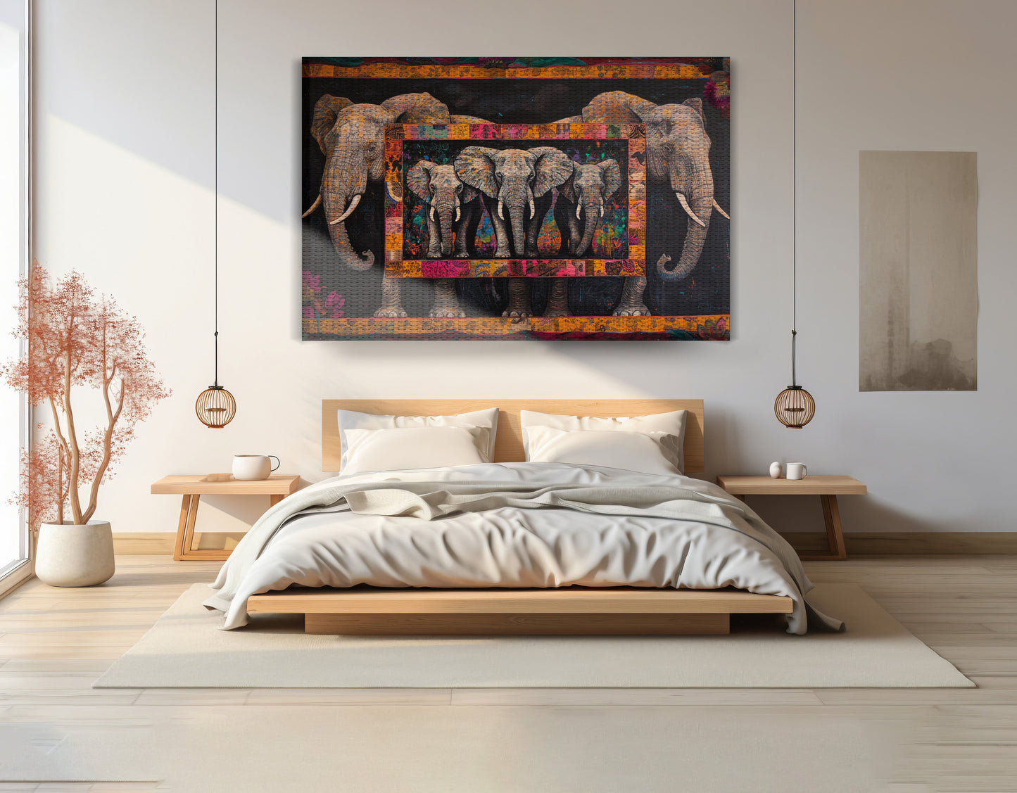 Elephant Family African American canvas print view 15