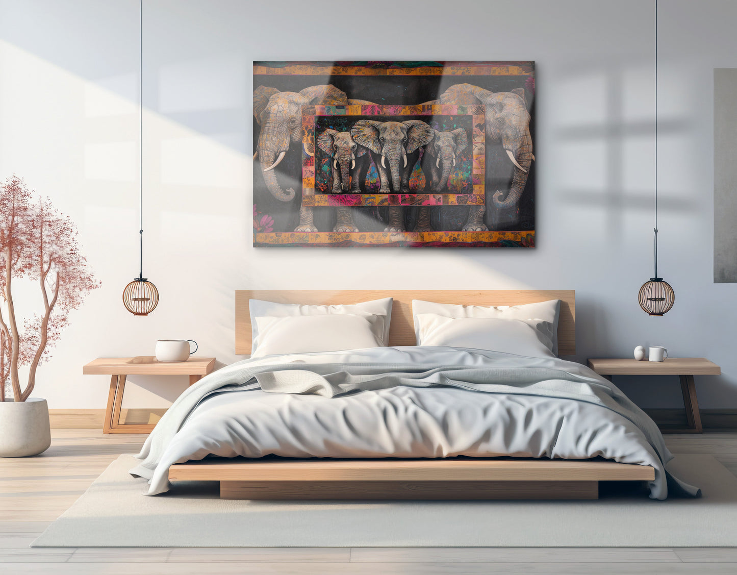 Elephant Family African American canvas print view 21
