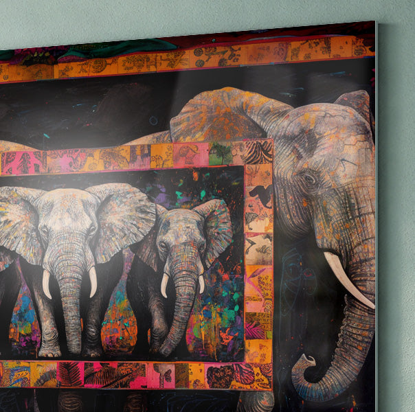 Elephant Family African American canvas print view 22