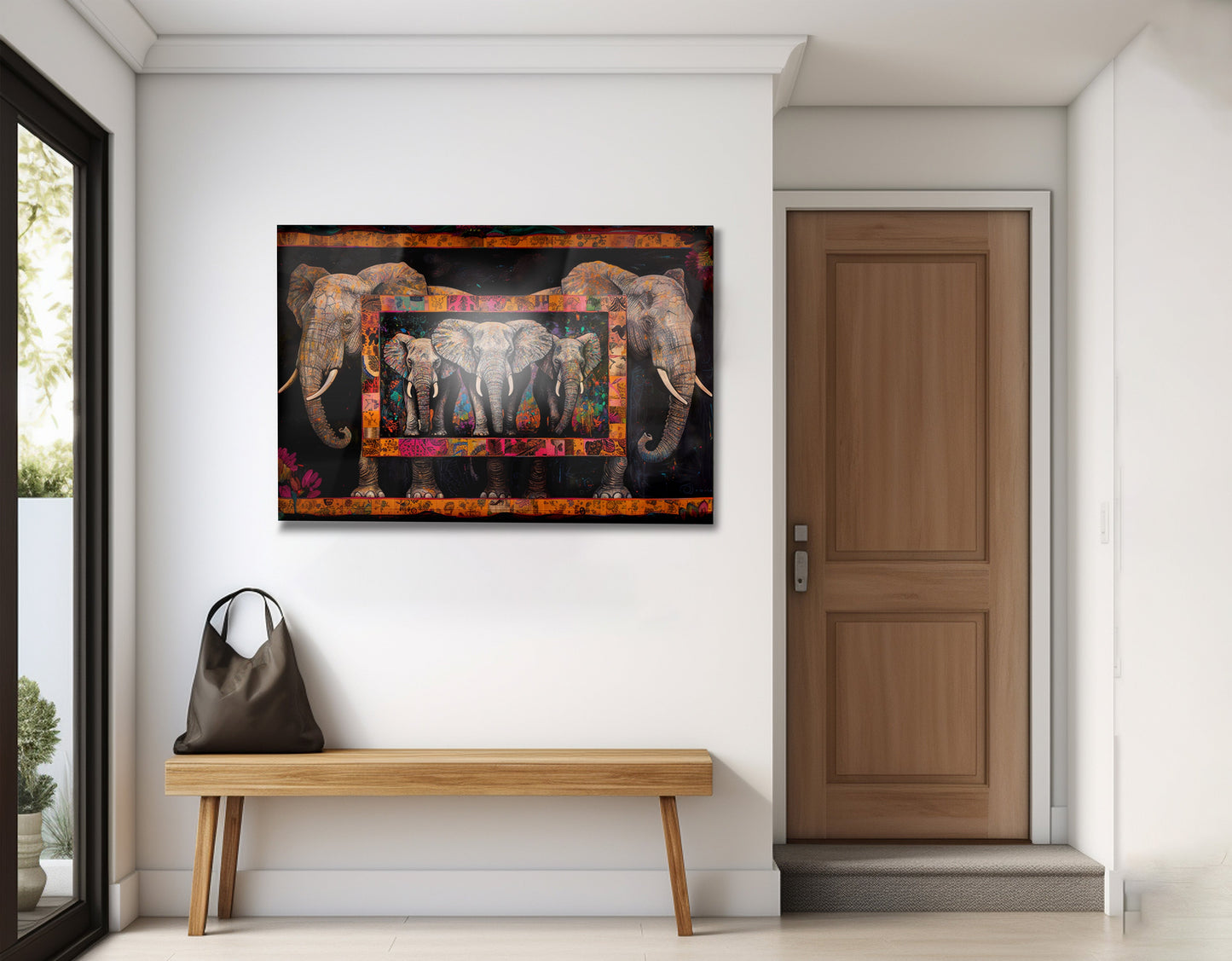 Elephant Family African American canvas print view 23