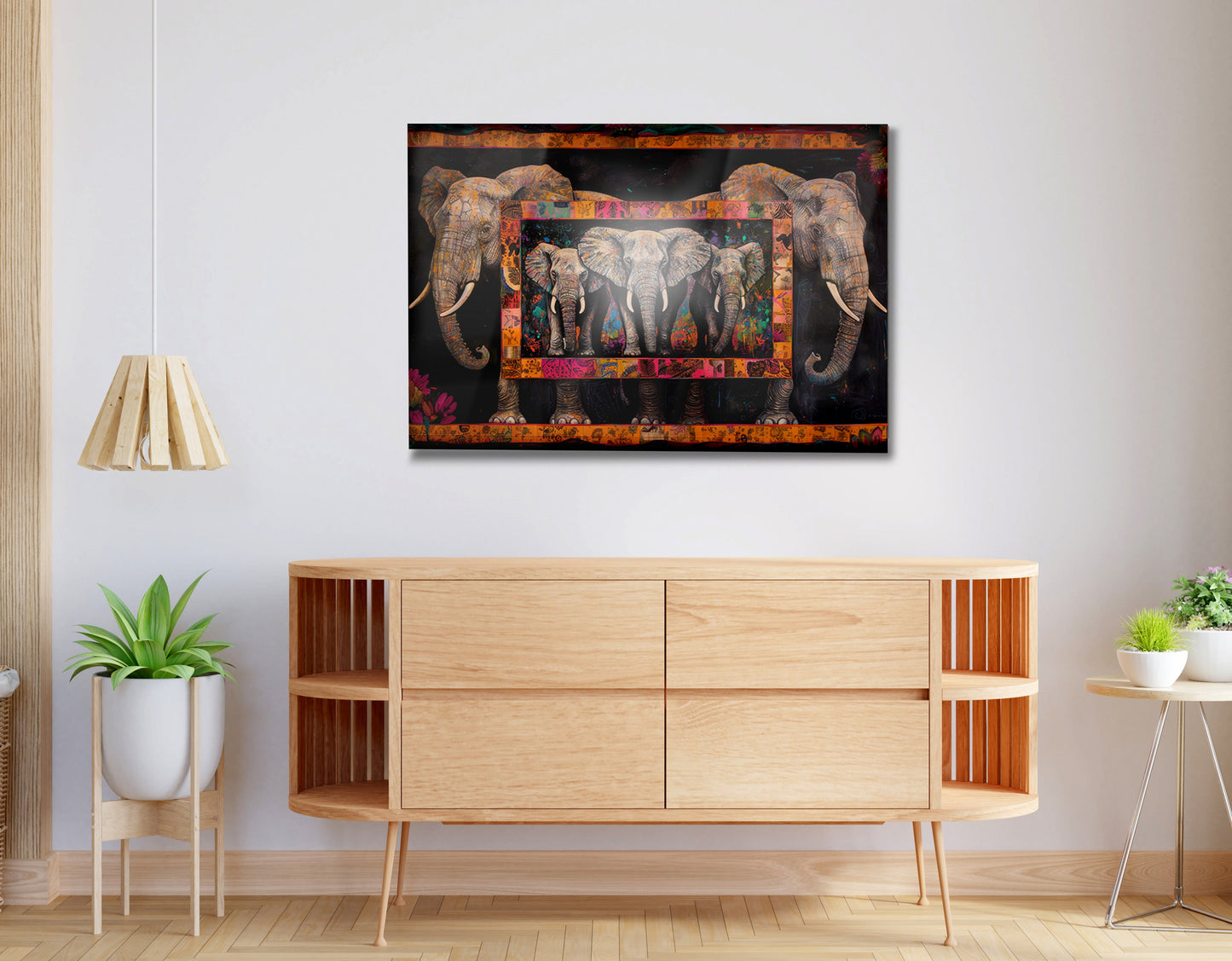 Elephant Family African American canvas print view 20