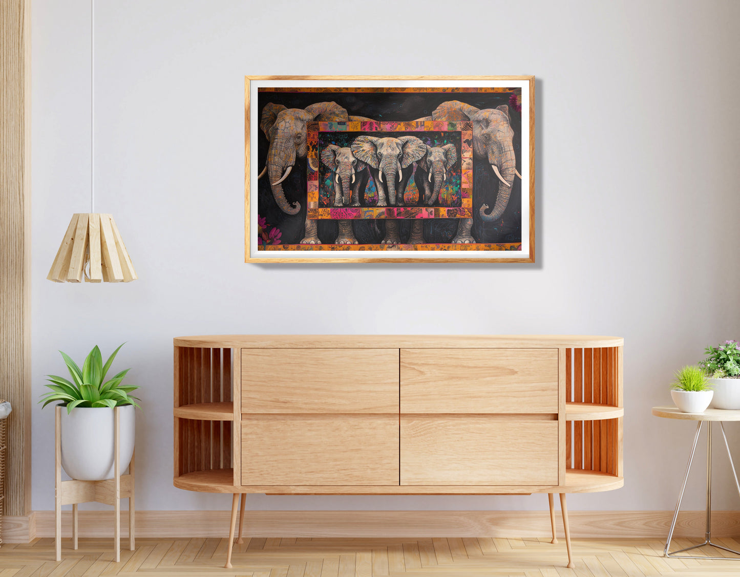 Elephant Family African American canvas print view 74
