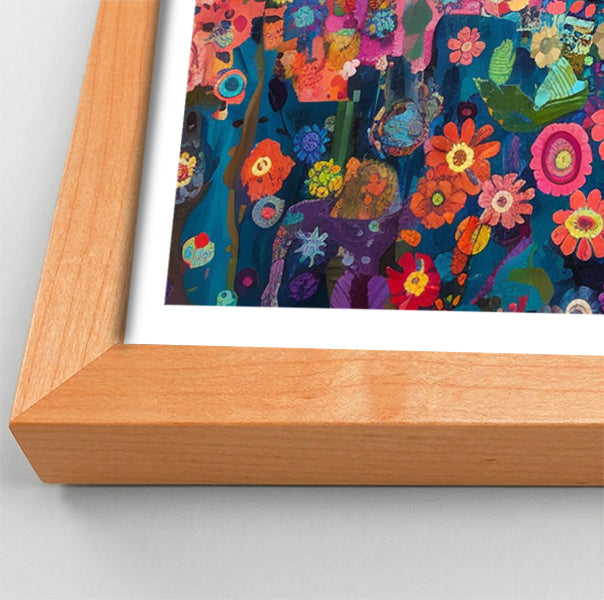 Monkey Floral Folk Black African American canvas print view 82