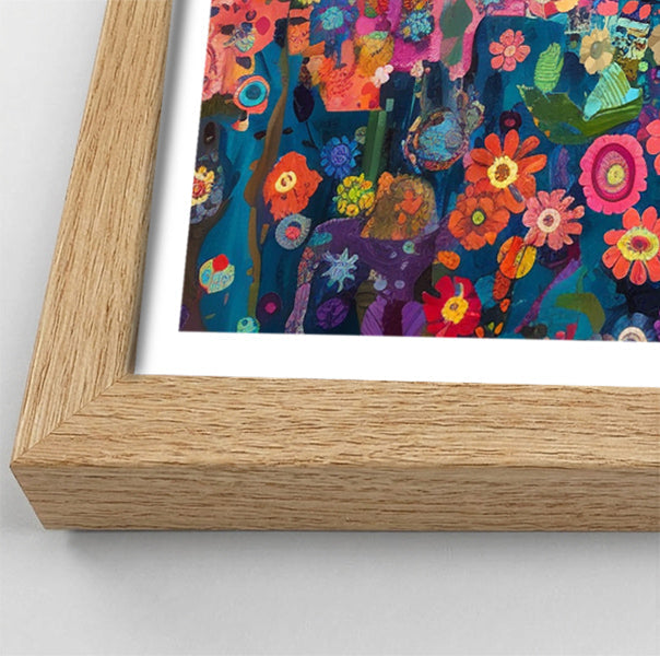 Monkey Floral Folk Black African American canvas print view 76