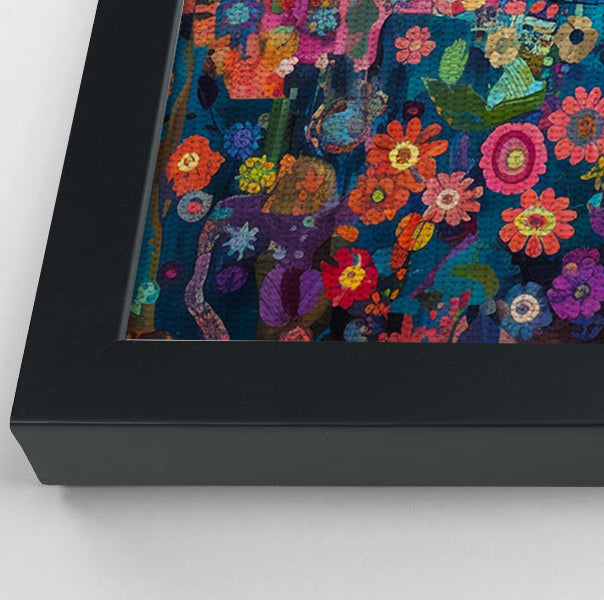 Monkey Floral Folk Black African American canvas print view 28