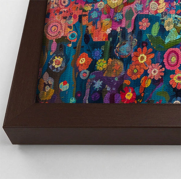 Monkey Floral Folk Black African American canvas print view 34