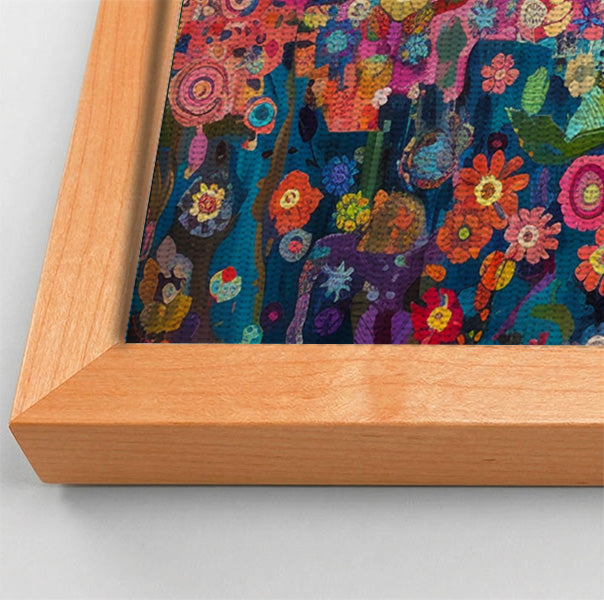 Monkey Floral Folk Black African American canvas print view 46
