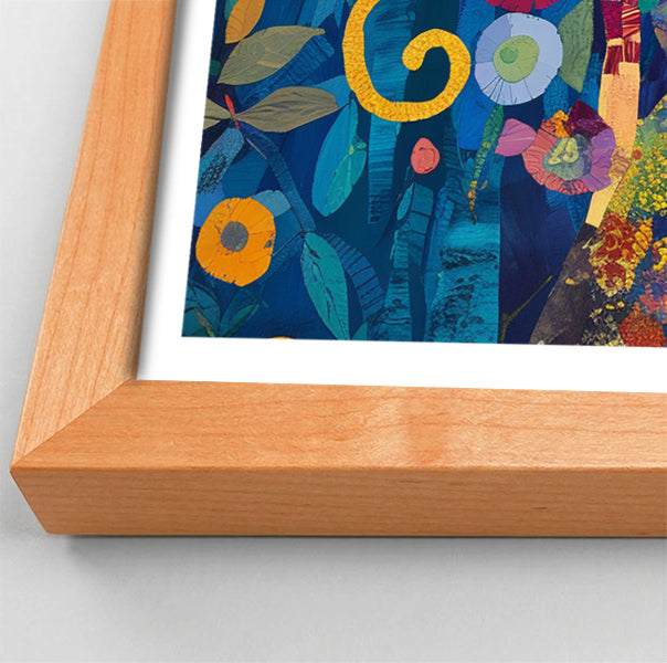 Three Monkeys Floral Folk Black African American canvas print view 82