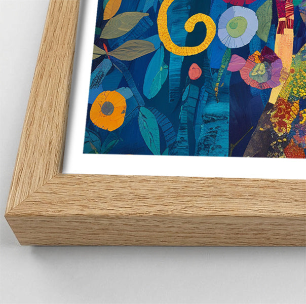 Three Monkeys Floral Folk Black African American canvas print view 76