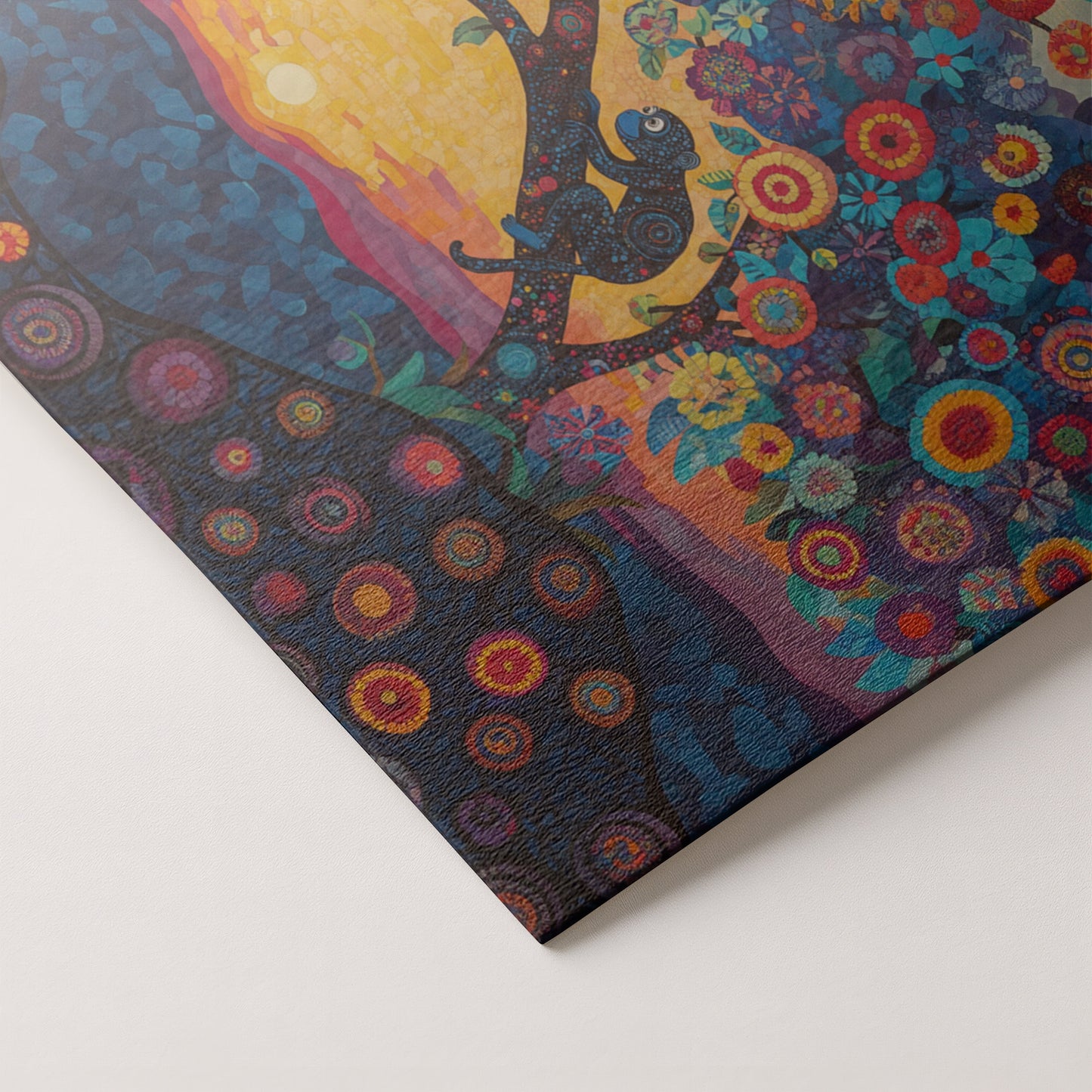 Monkey Sunset Tree African American canvas print artwork by MoomZee Artwork