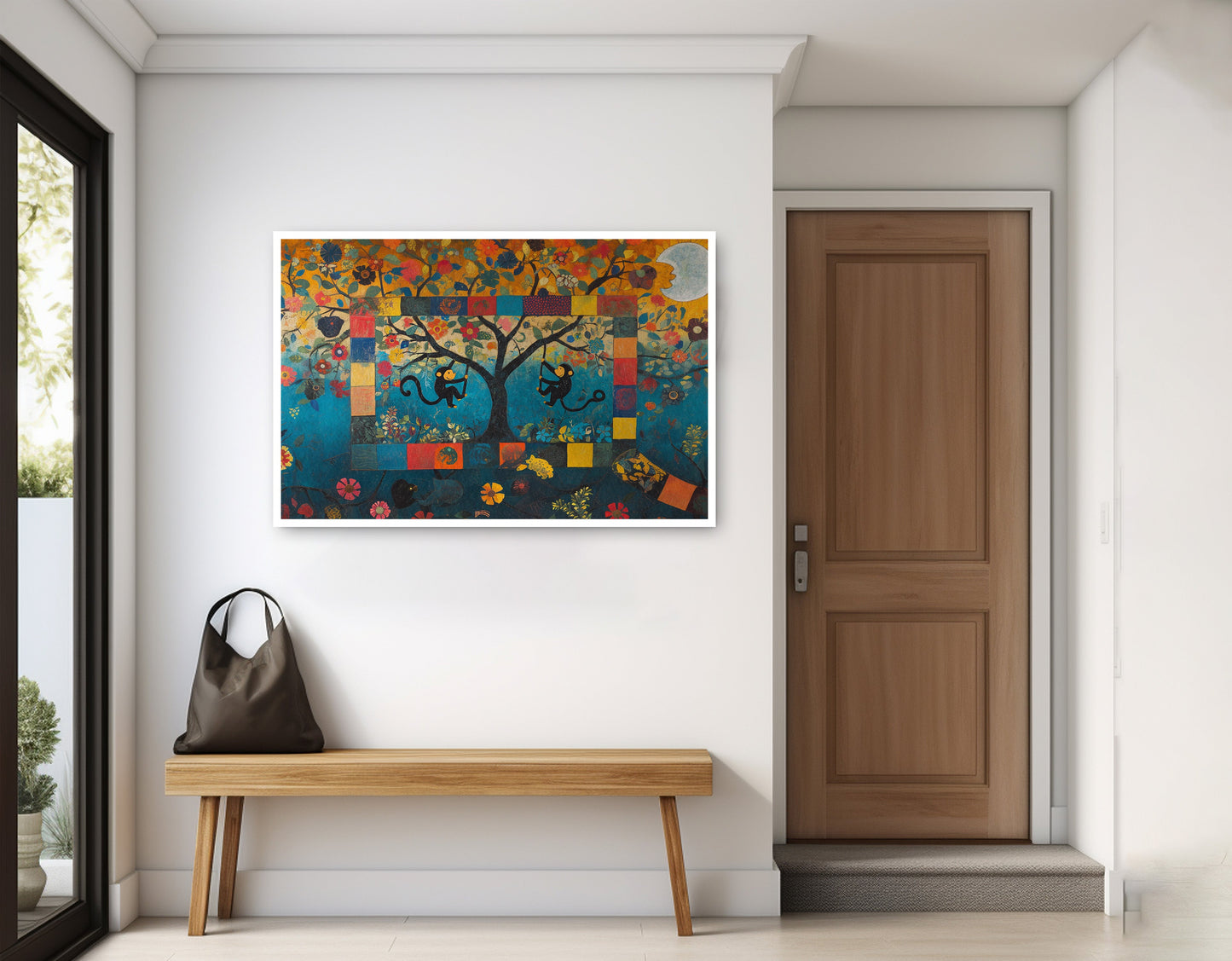 Monkey Tree Folk African American canvas print home decor view