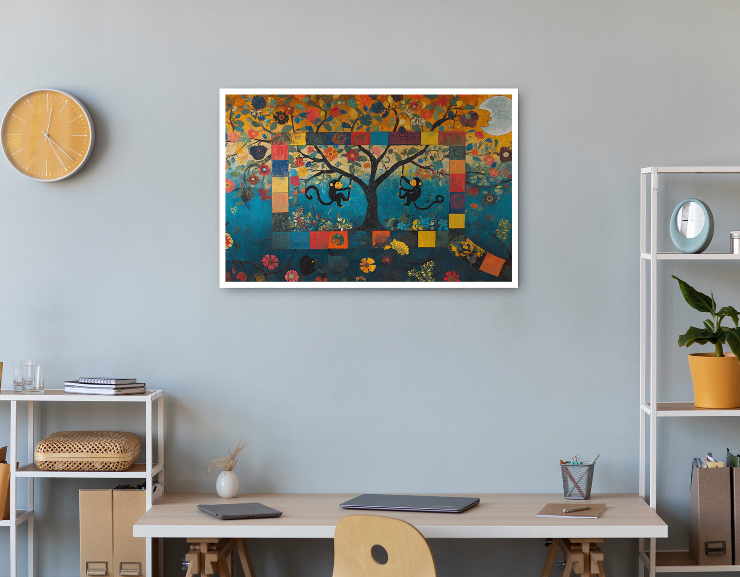 Monkey Tree Folk African American canvas print print view