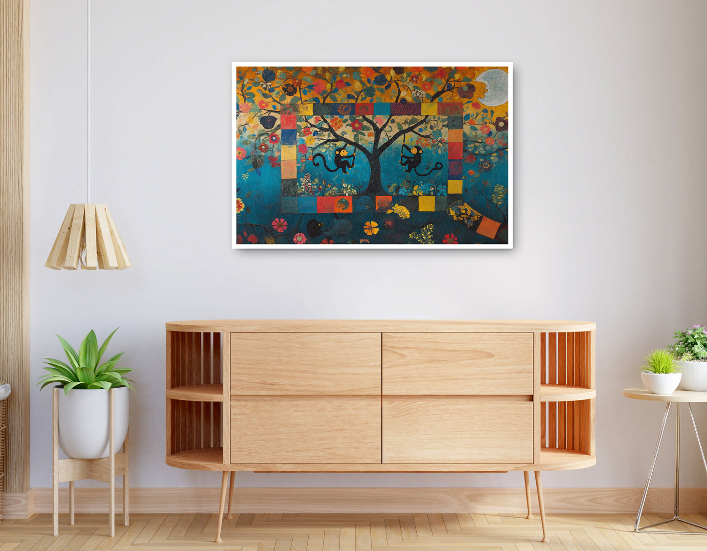 Alternate view of Monkey Tree Folk African American canvas print