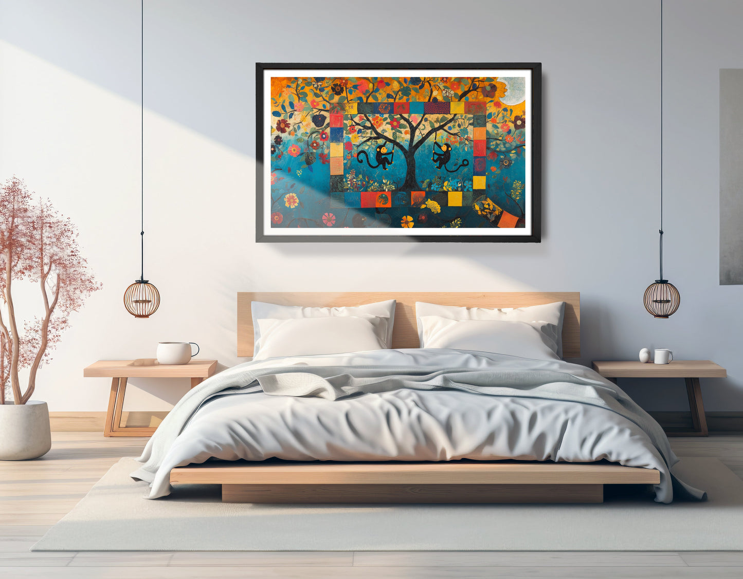 Monkey Tree Folk African American canvas print view 69