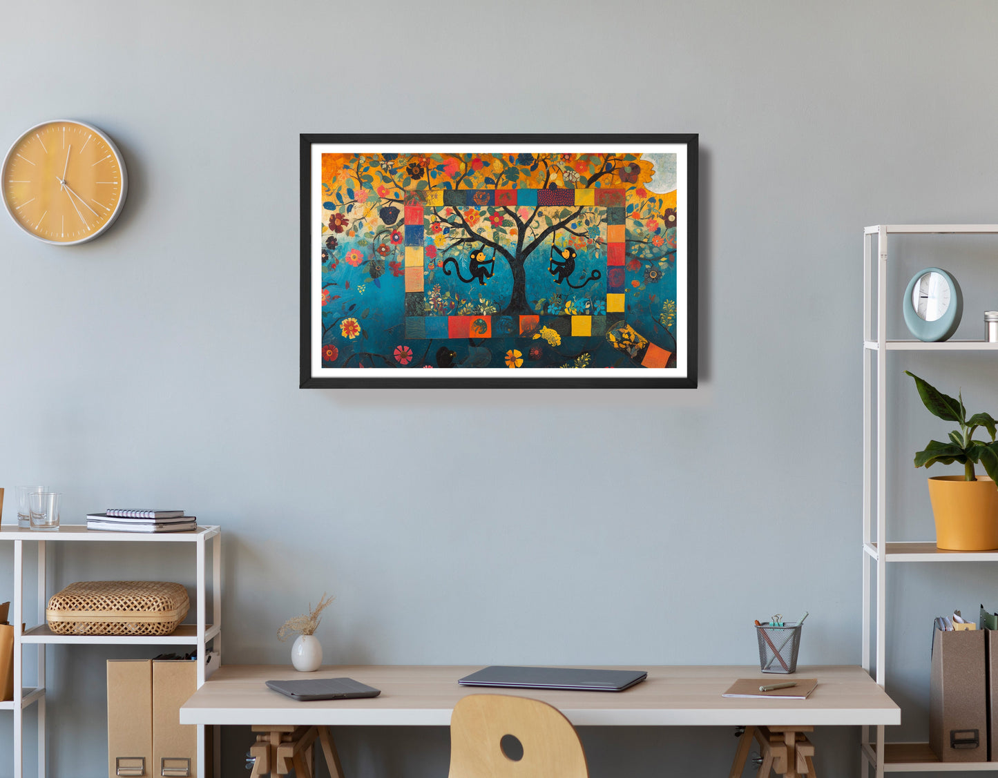 Monkey Tree Folk African American canvas print view 72