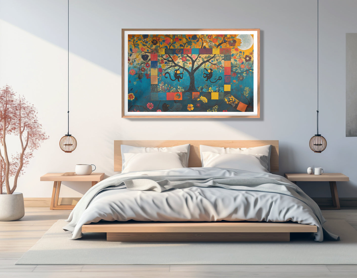 Monkey Tree Folk African American canvas print view 81