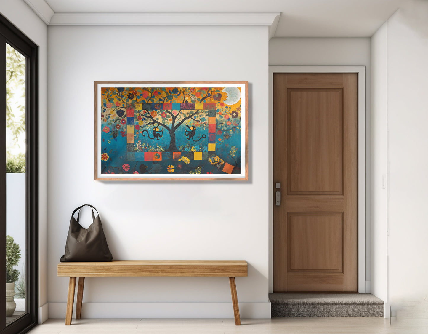Monkey Tree Folk African American canvas print view 83