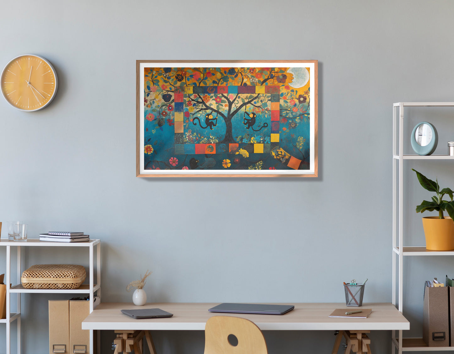 Monkey Tree Folk African American canvas print view 84