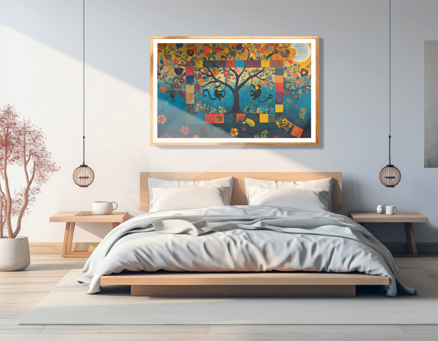 Monkey Tree Folk African American canvas print view 75