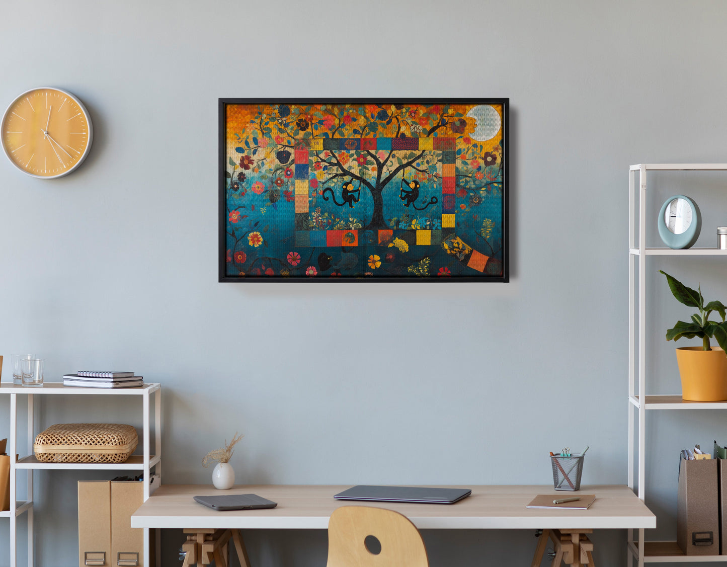 Monkey Tree Folk African American canvas print view 30