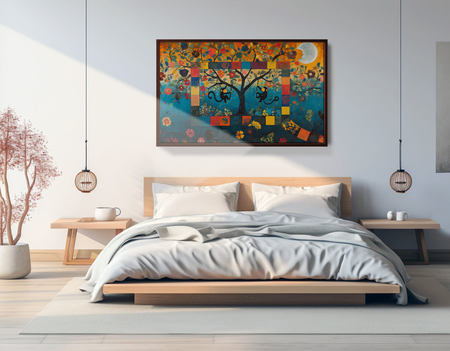 Monkey Tree Folk African American canvas print view 33