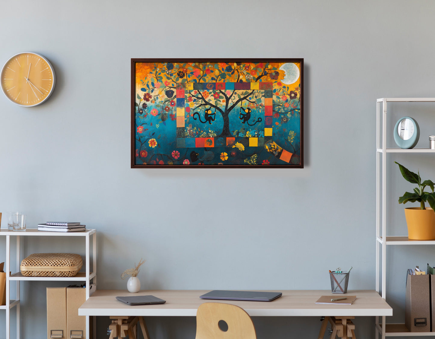 Monkey Tree Folk African American canvas print view 36