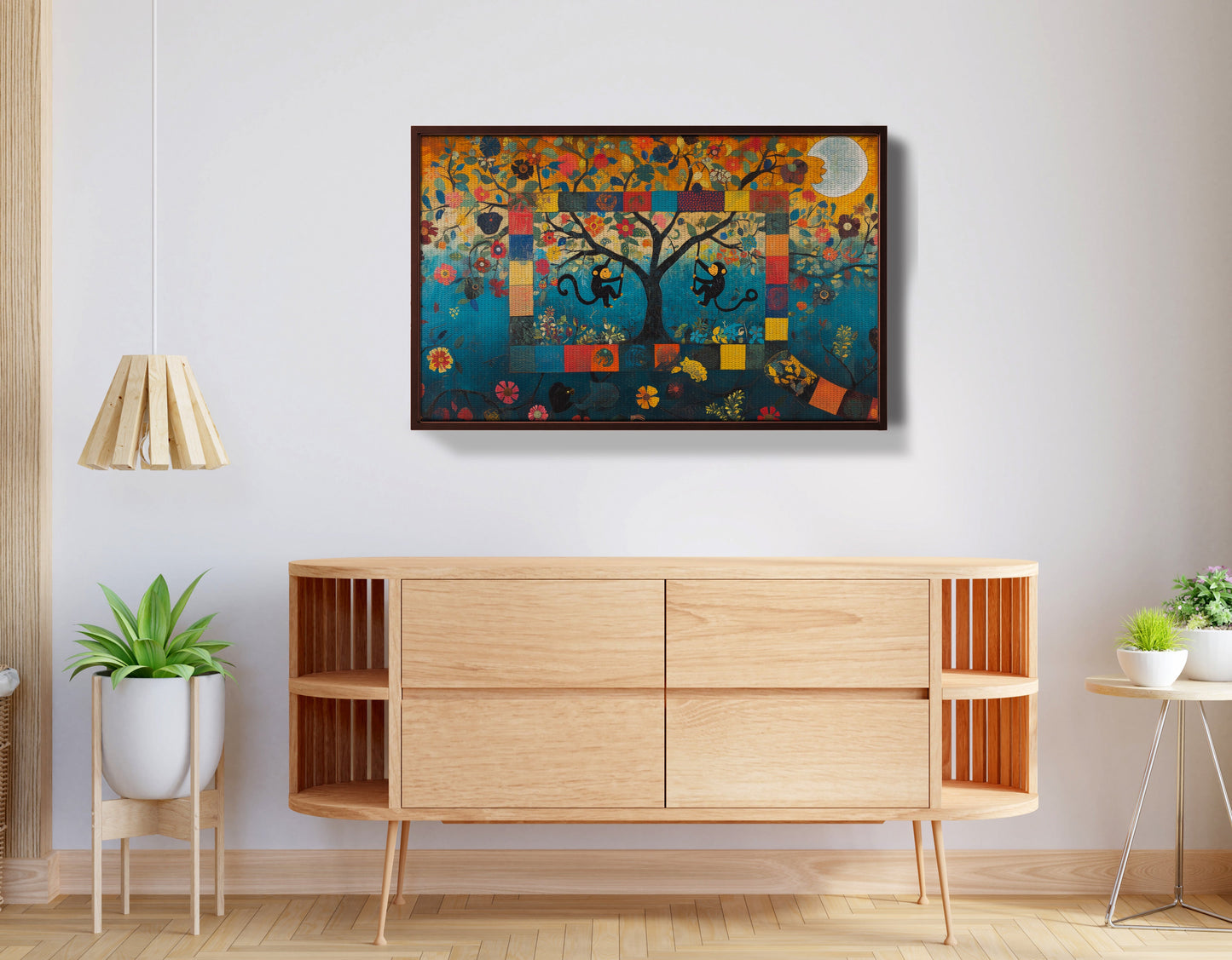 Monkey Tree Folk African American canvas print view 32