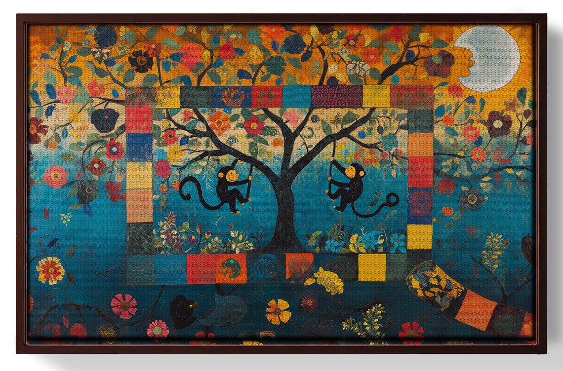 Monkey Tree Folk African American canvas print view 31