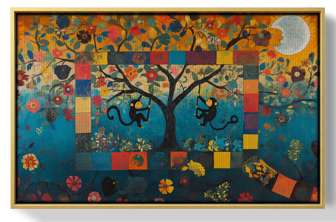 Monkey Tree Folk African American canvas print view 37