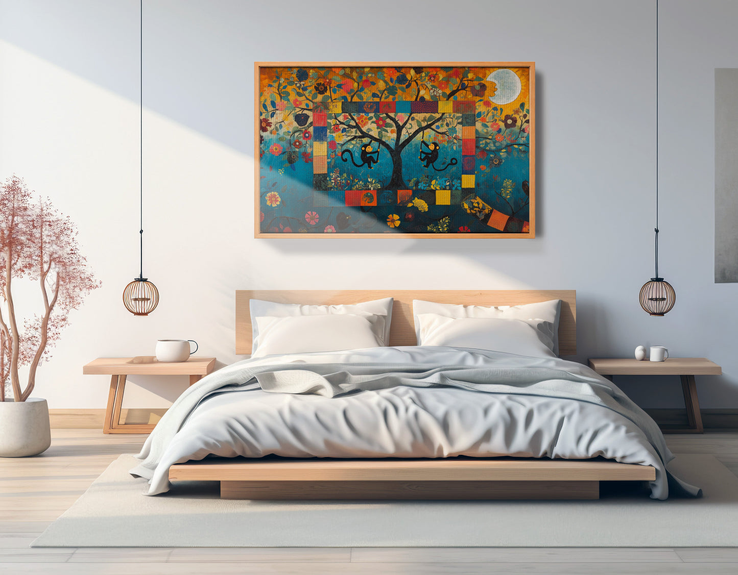 Monkey Tree Folk African American canvas print view 45