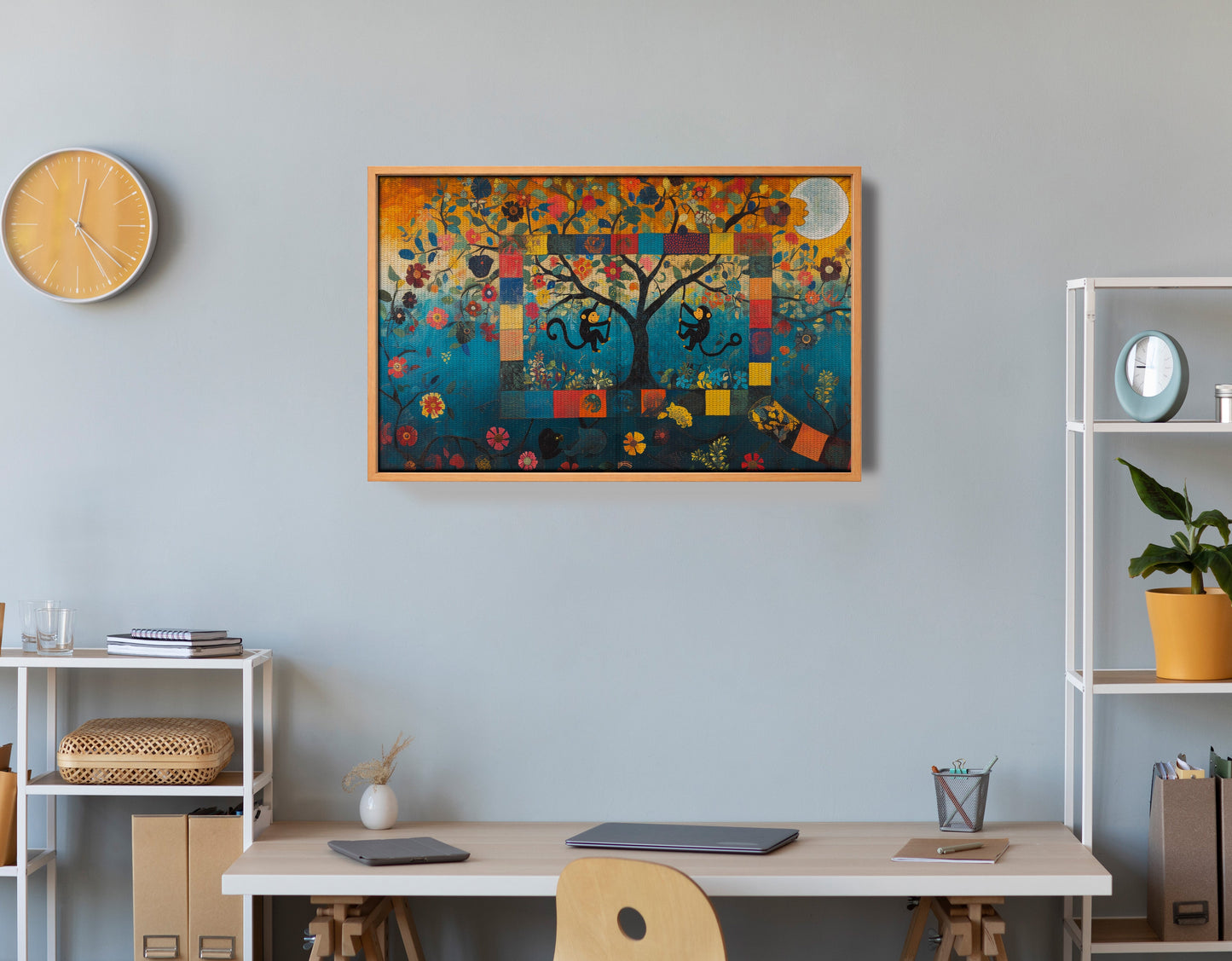 Monkey Tree Folk African American canvas print view 48